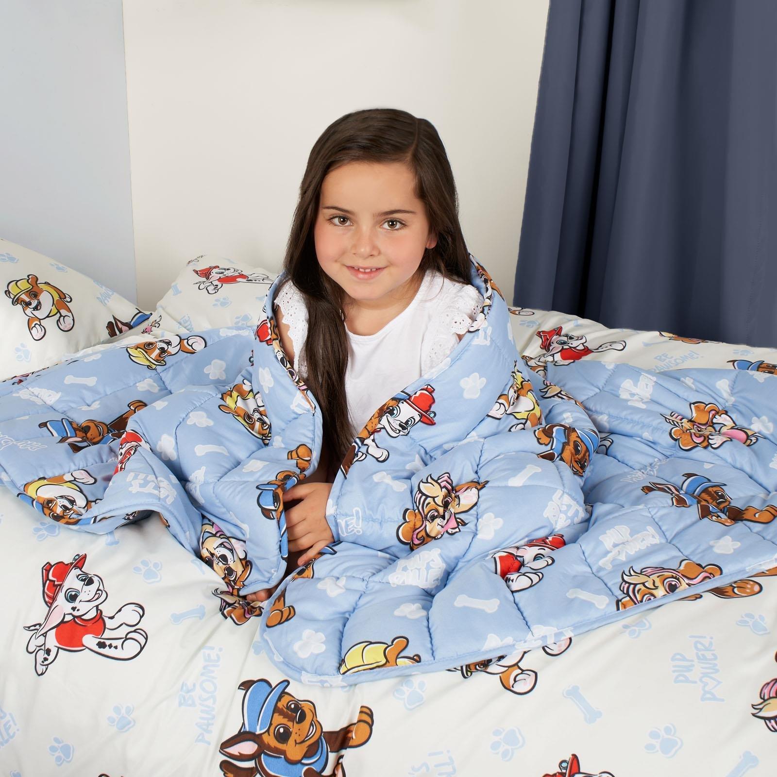 Weighted Blanket Paw Dog Patrol Sensory Therapy Sleep Anxiety Throw
