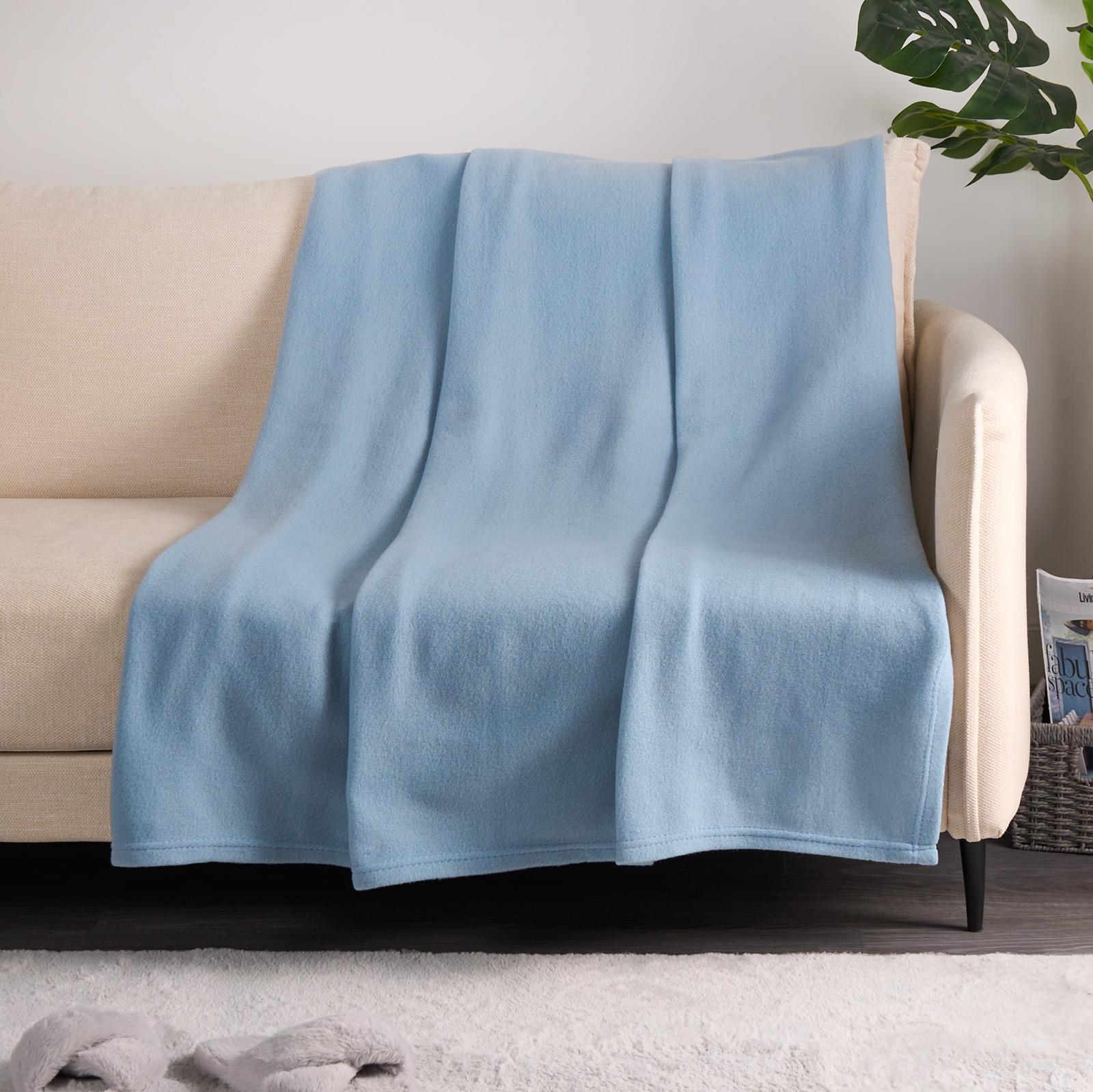 Wholesale 10 Pack Plain Fleece Blanket Sofa Throw Joblot
