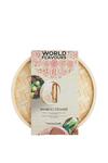 World of Flavours Medium Two Tier Bamboo Steamer and Lid thumbnail 4