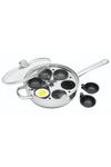 KitchenCraft Stainless Steel Six Hole Egg Poacher 28cm (11"), Gift Boxed thumbnail 1