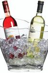 BarCraft Clear Acrylic Double Sided Drinks Pail / Cooler, Labelled thumbnail 1