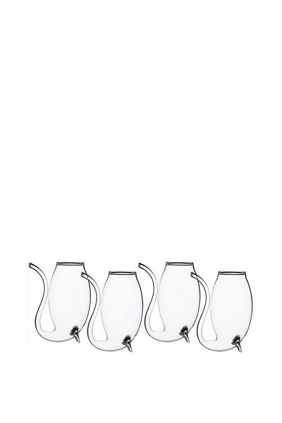 BarCraft Set of 4 Glass Port Sippers 2