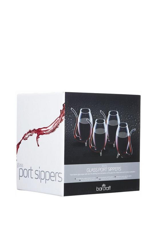 BarCraft Set of 4 Glass Port Sippers 3