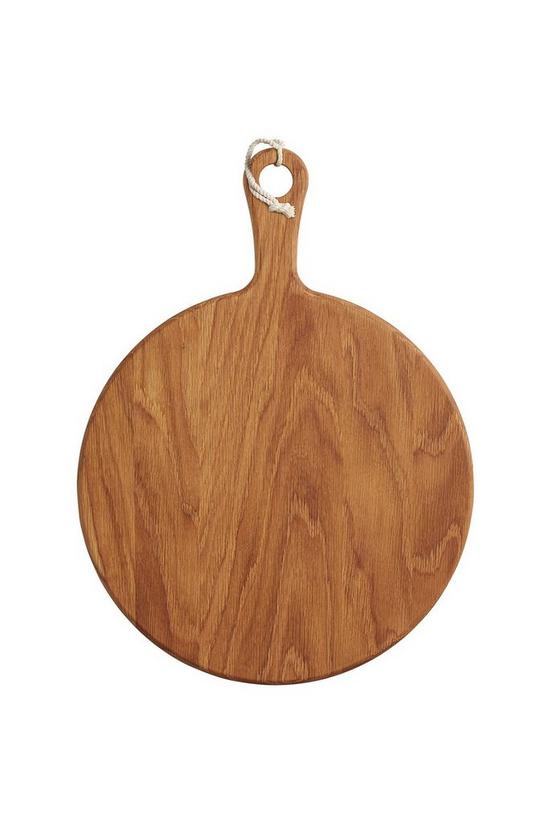 MasterClass Gourmet Prep & Serve Round Oak Paddle Board 1