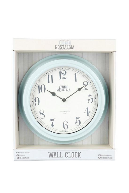 Living Nostalgia Vintage Blue Wall Clock 3