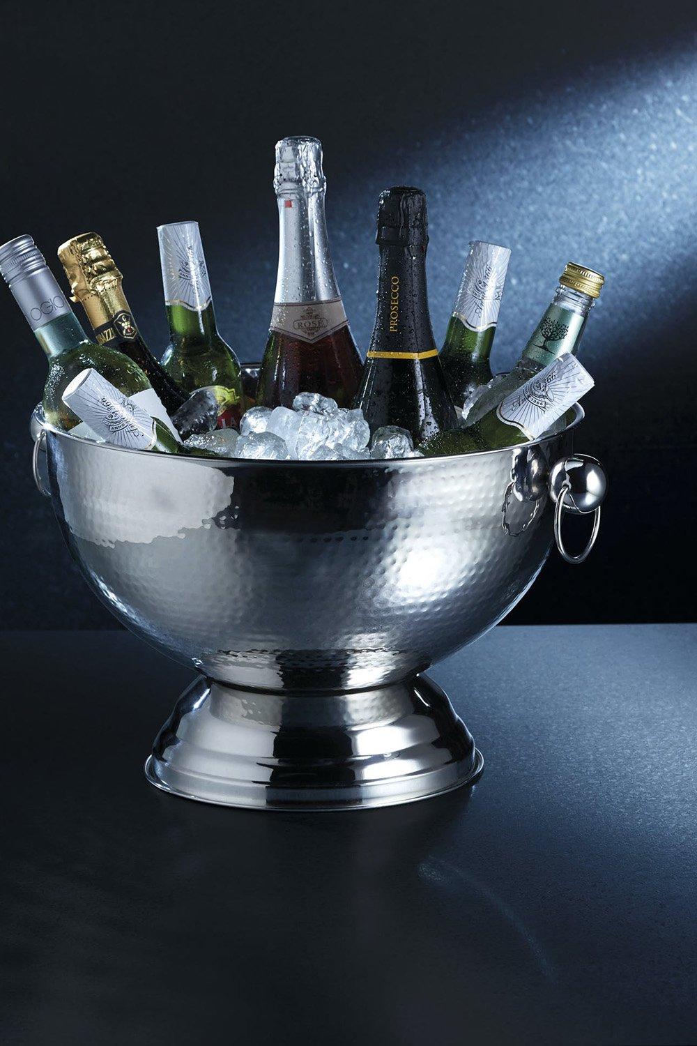 Hammered Stainless Steel Champagne Bowl