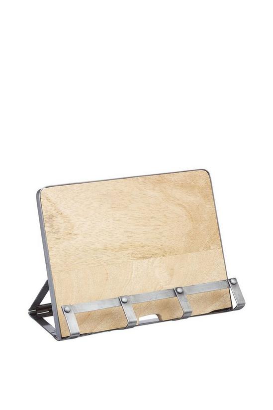 Industrial Kitchen Metal / Wooden Cookbook Stand & Tablet Holder 3