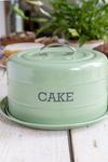Living Nostalgia Sage Green Airtight Cake Storage Tin/Cake Dome thumbnail 2
