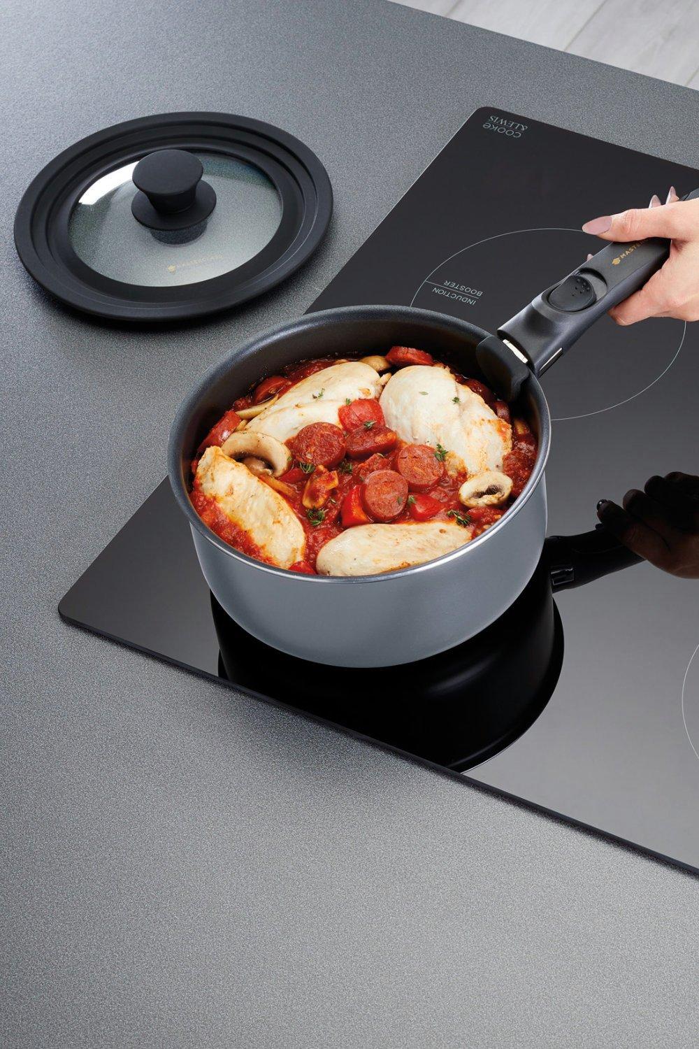 Smart Space Set of Three Stacking Induction-Safe Non-Stick Pans