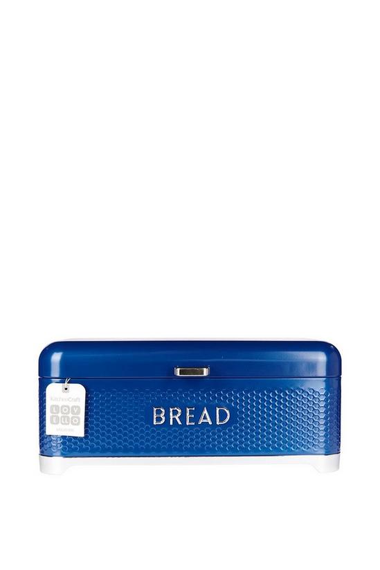 Lovello Midnight Blue Textured Bread Bin 1