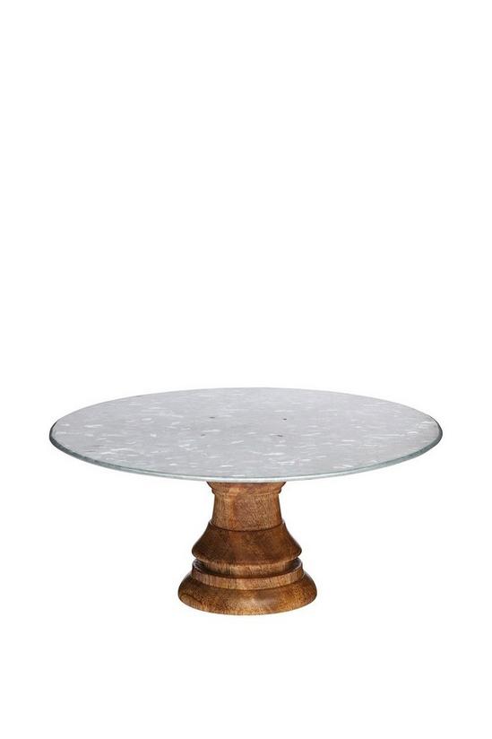 Industrial Kitchen Mango Wood Footed Cake Stand 4