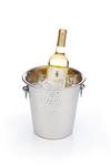 BarCraft Hammered-Steel Sparkling Wine & Champagne Bucket with Ring Handles thumbnail 1