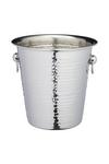 BarCraft Hammered-Steel Sparkling Wine & Champagne Bucket with Ring Handles thumbnail 3