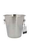 BarCraft Hammered-Steel Sparkling Wine & Champagne Bucket with Ring Handles thumbnail 4