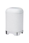 Lovello Ice White Retro Storage Jar with Geometric Textured Finish thumbnail 3