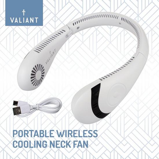 Valiant Wireless Neck Fan - 3-Speed Bladeless Portable Rechargeable Folding Fan 2