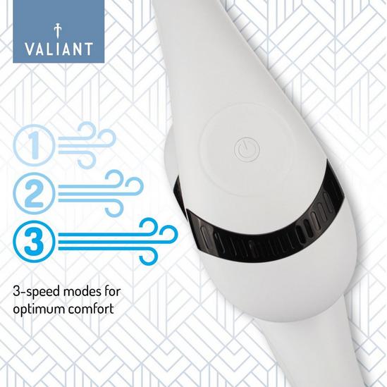 Valiant Wireless Neck Fan - 3-Speed Bladeless Portable Rechargeable Folding Fan 3