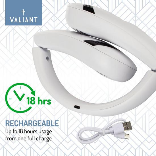 Valiant Wireless Neck Fan - 3-Speed Bladeless Portable Rechargeable Folding Fan 5