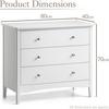 Christow White Chest of Drawers Modern 3 Drawer Bedroom Storage Unit Furniture Cabinet thumbnail 6