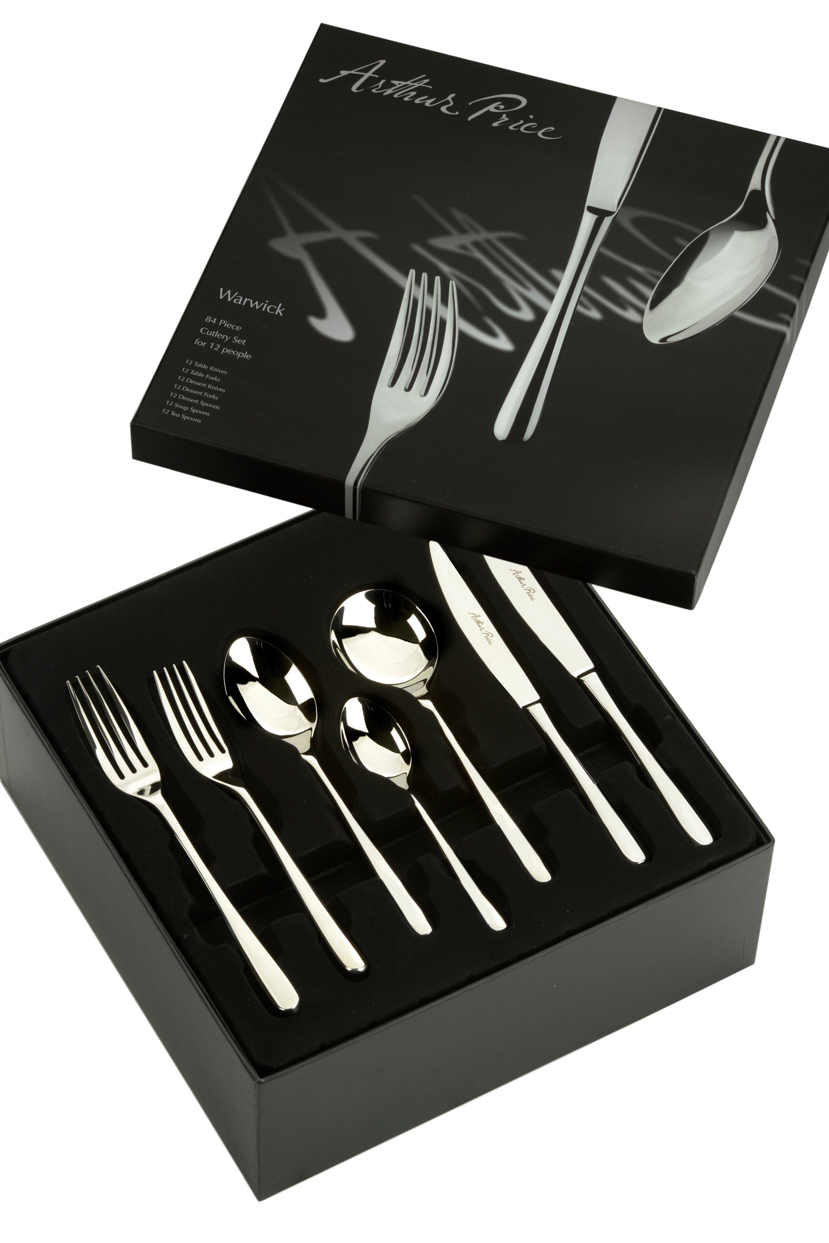 Signature 'Warwick' Stainless Steel 84 Piece 12 Person Boxed Cutlery Set