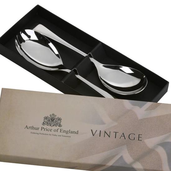 Arthur Price 'Vintage' Stainless Steel Pair Of Salad Servers Gift Boxed Cutlery Set 1