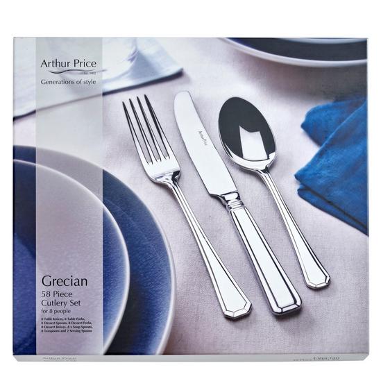 Arthur Price 'Grecian' Stainless Steel 58 Piece 8 Person Boxed Cutlery Set 5