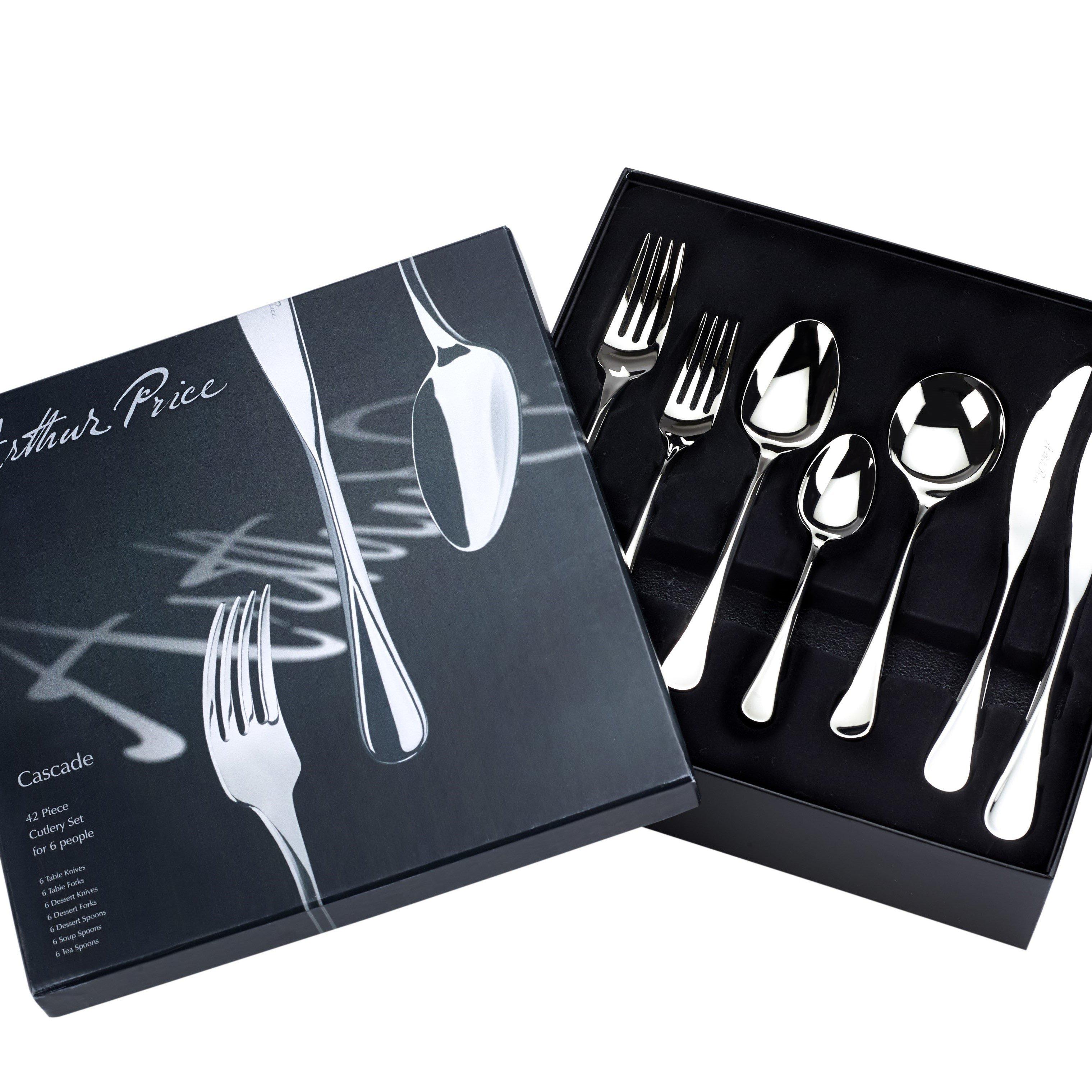 Signature 'Cascade' Stainless Steel 42 Piece 6 Person Boxed Cutlery Set