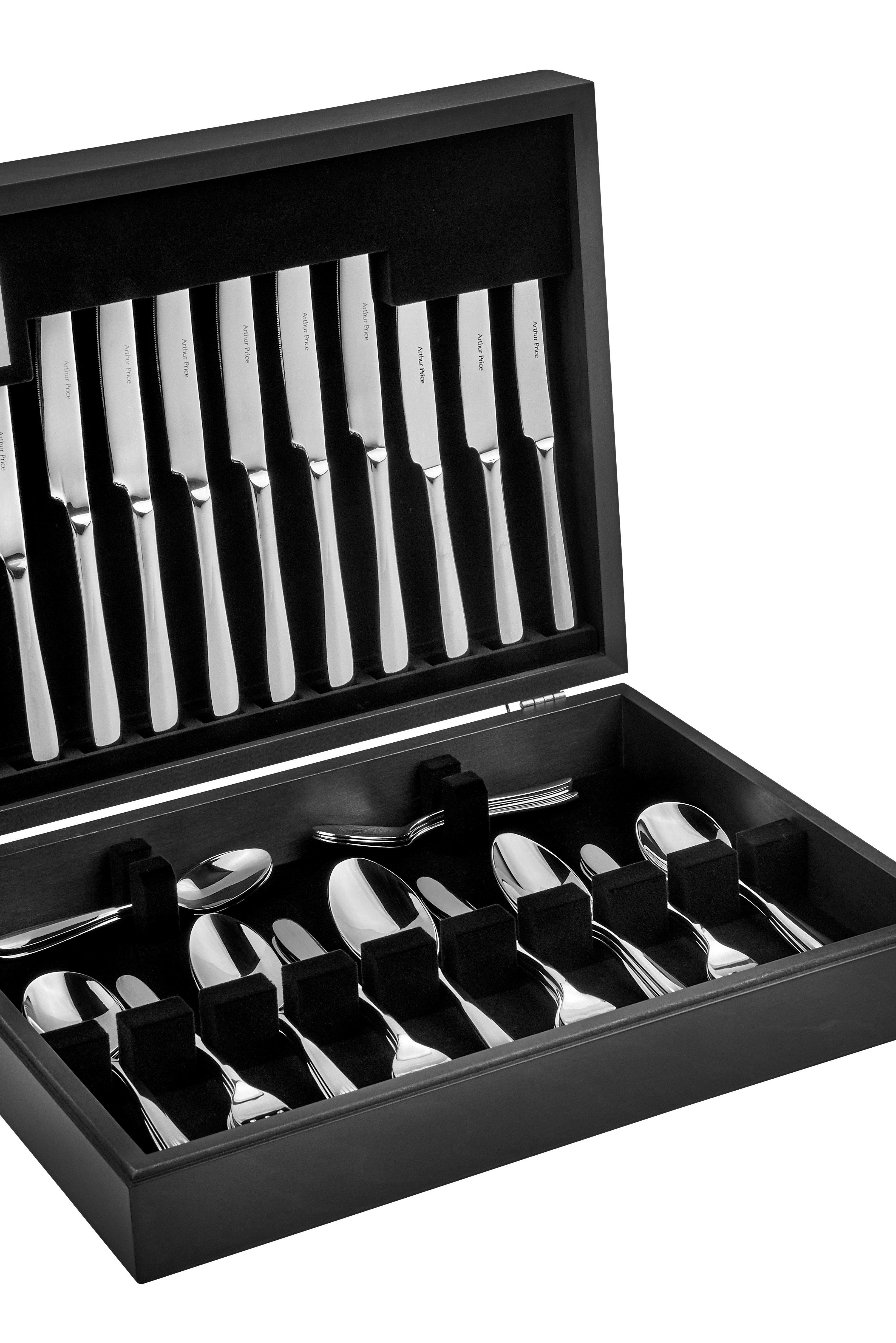 'Willow' Stainless Steel 58 Piece 8 Person Canteen Cutlery Set