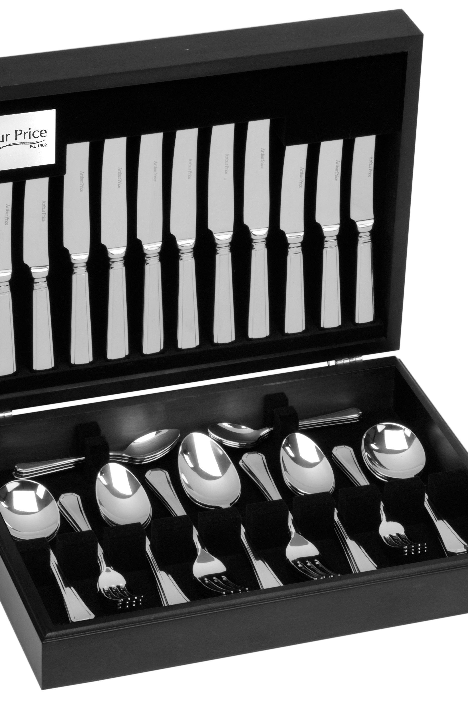 'Grecian' Stainless Steel 58 Piece 8 Person Cutlery Canteen Set
