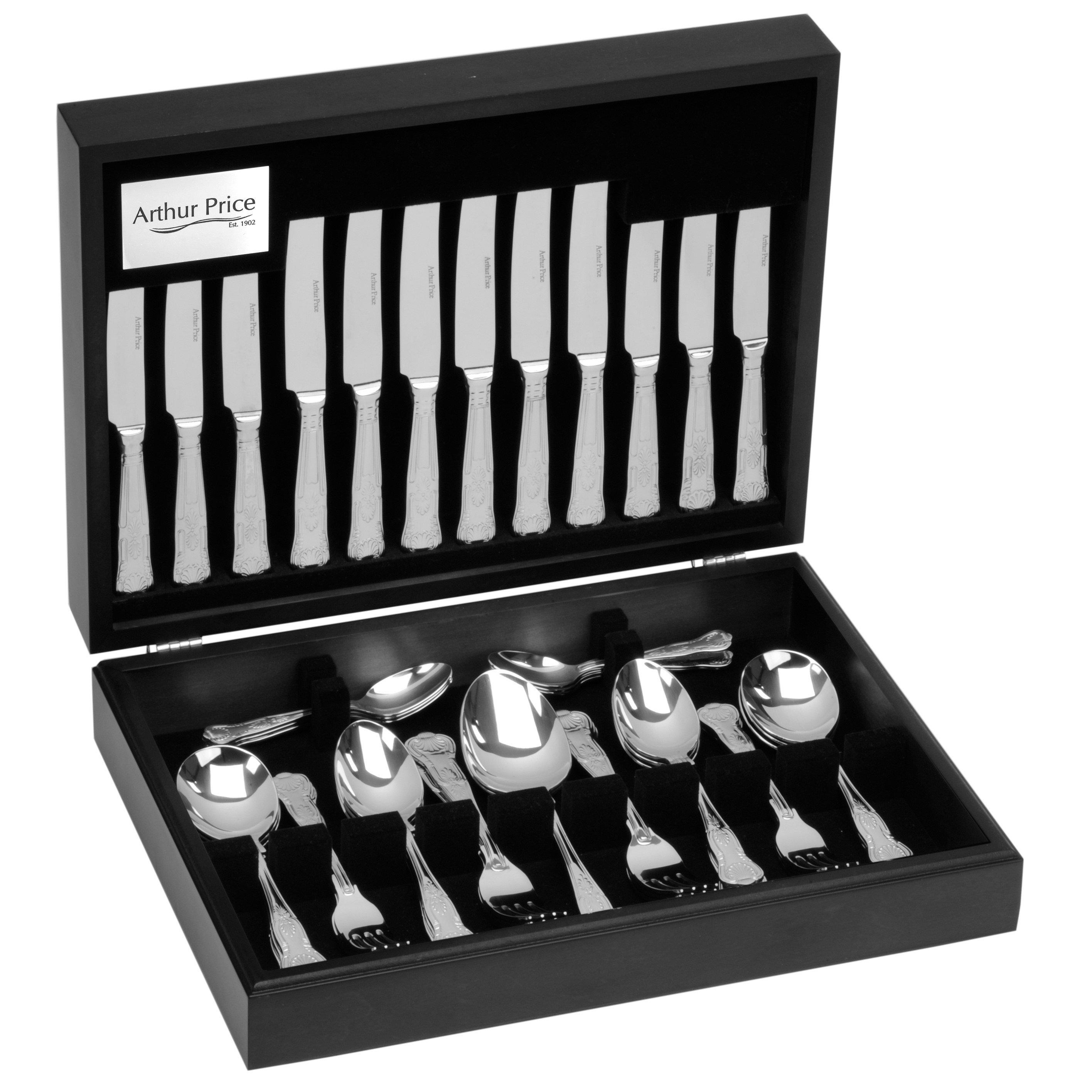 'Kings' Stainless Steel 58 Piece 8 Person Canteen Cutlery Set