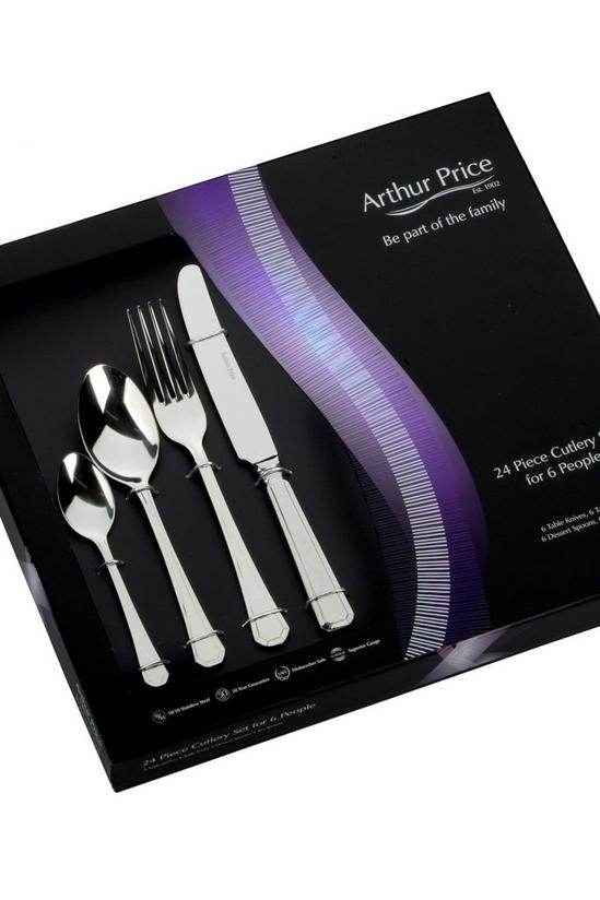Arthur Price 'Grecian' Stainless Steel 24 Piece 6 Person Boxed Cutlery Set 2