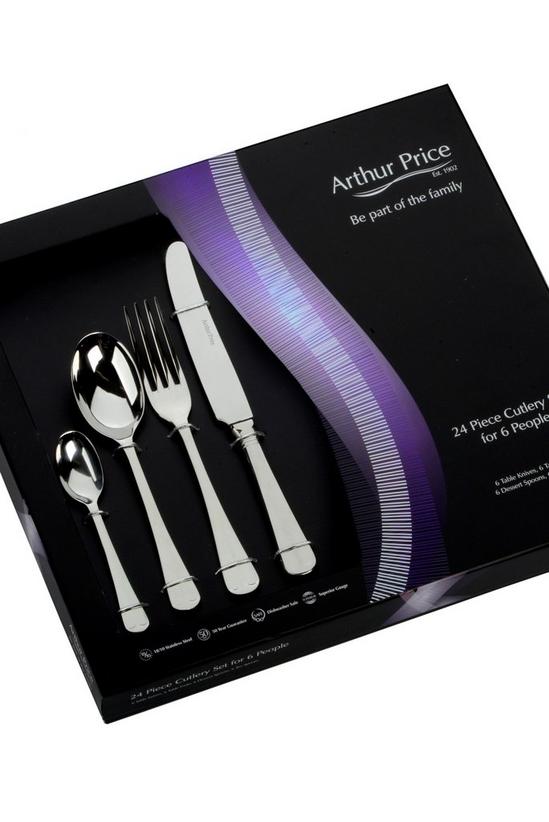 Arthur Price 'Rattail' Stainless Steel 24 Piece 6 Person Boxed Cutlery Set 1
