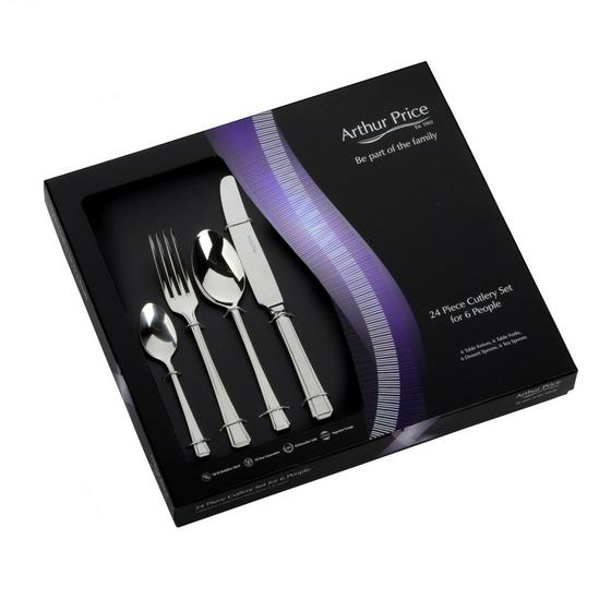 Arthur Price 'Harley' Stainless Steel 24 Piece 6 Person Boxed Cutlery Set 1