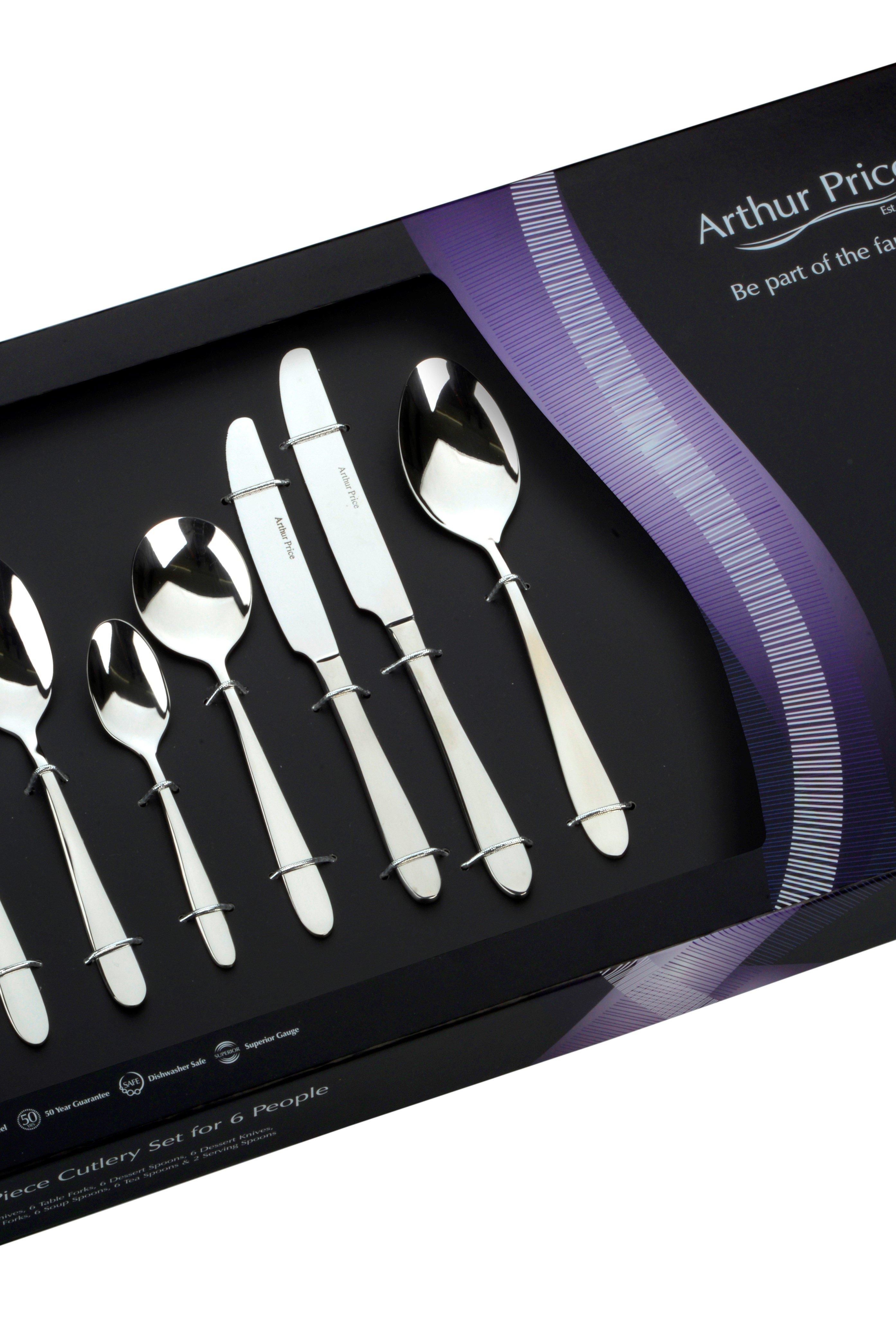 'Willow' Stainless Steel 44 Piece 6 Person Boxed Cutlery Set