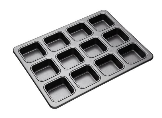 MasterClass 3pc Non-Stick Brownie Baking Set with 2x Standard Brownie Pans and 1x 12-Hole Individual Brownie Pan 3