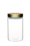 MasterClass 3pc Glass Storage Jar Set with Burnished Brass Lids, includes Small, Medium and Large Storage Jars thumbnail 4