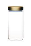 MasterClass 3pc Glass Storage Jar Set with Burnished Brass Lids, includes Small, Medium and Large Storage Jars thumbnail 5