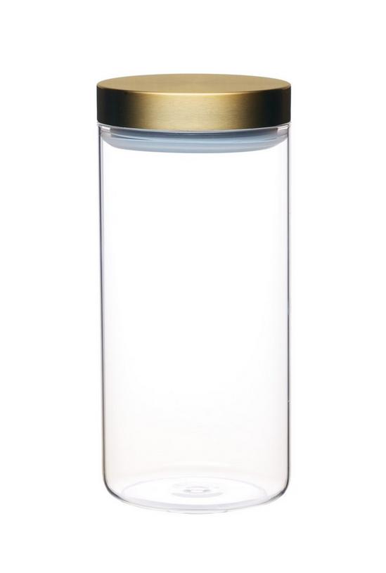 MasterClass 3pc Glass Storage Jar Set with Burnished Brass Lids, includes Small, Medium and Large Storage Jars 5