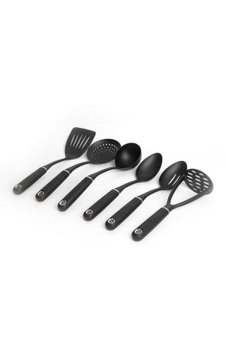 Culinary Couture Silicone Cooking Utensils Set Heat Resistant Kitchen  Essentials Set of 6 Brown 