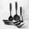 MasterClass 6pc Non-Slip Nylon Kitchen Utensil Set with Skimmer, Ladle, Slotted Spoon, Masher, Cooking Spoon and Slotted Turner thumbnail 2