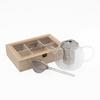 la_cafetiere 3pc Tea Set with Darjeeling 4-Cup Glass Teapot with Infuser, Tea Strainer and 6-Compartment Tea Box thumbnail 1