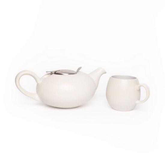 London Pottery Pebble® 4 Cup Filter Teapot and 4x Pebble® Mugs Set 1