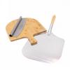 KitchenCraft 3pc Pizza Peel Set with Pizza Paddle, Bamboo Serving Board and Stainless Steel Rocking Knife thumbnail 1