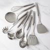 KitchenAid 8pc Stainless Steel Utensil Set with Slotted Spoon, Turner, Cooking Spoon, Ladle, Pasta Server, Strainer, Whisk & Fish Slice thumbnail 2