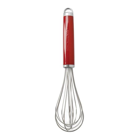 KitchenAid 4pc Empire Red Cooking Utensil Set with Wire Whisk, 17.5cm Strainer, Spoon Spatula & Scraper Spatula 6