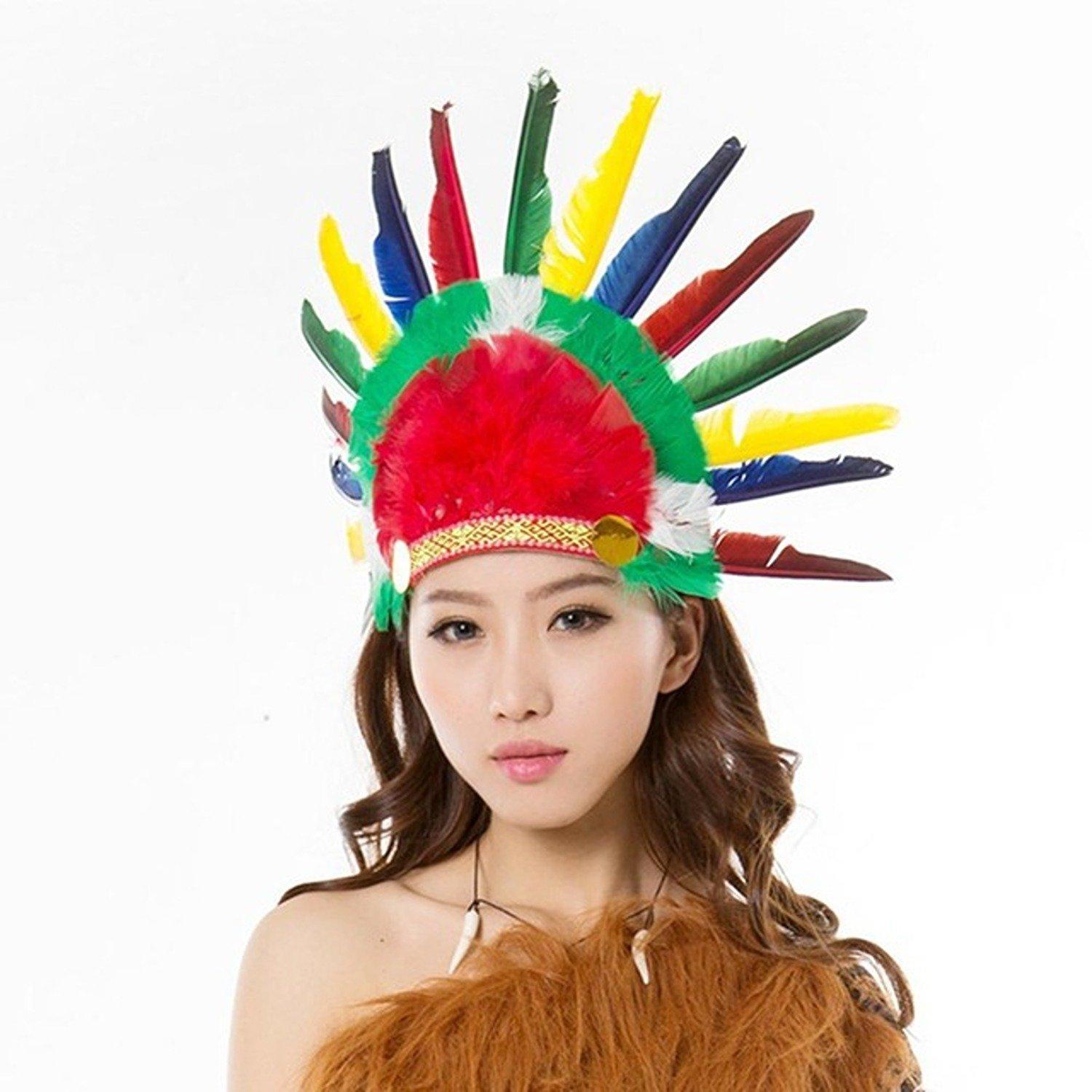 Adult Wild West Indian Head Dress Headband Costume Fancy Dress