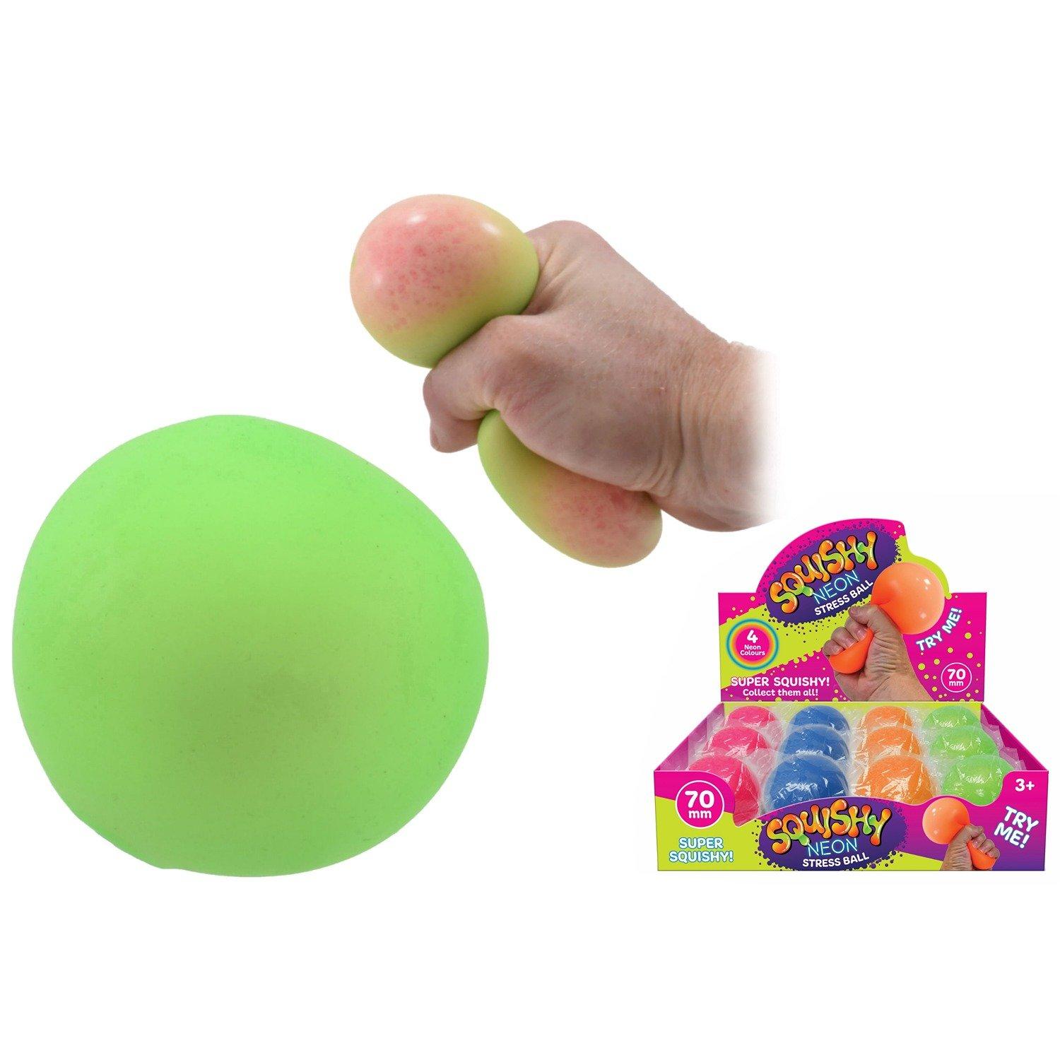 Squishy Neon Stress Ball 7cm (One at Random)