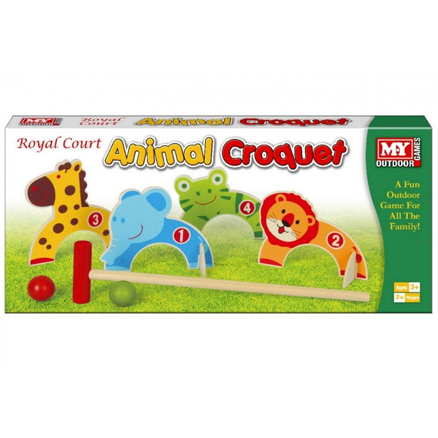 Wooden Animal Croquet Game Set