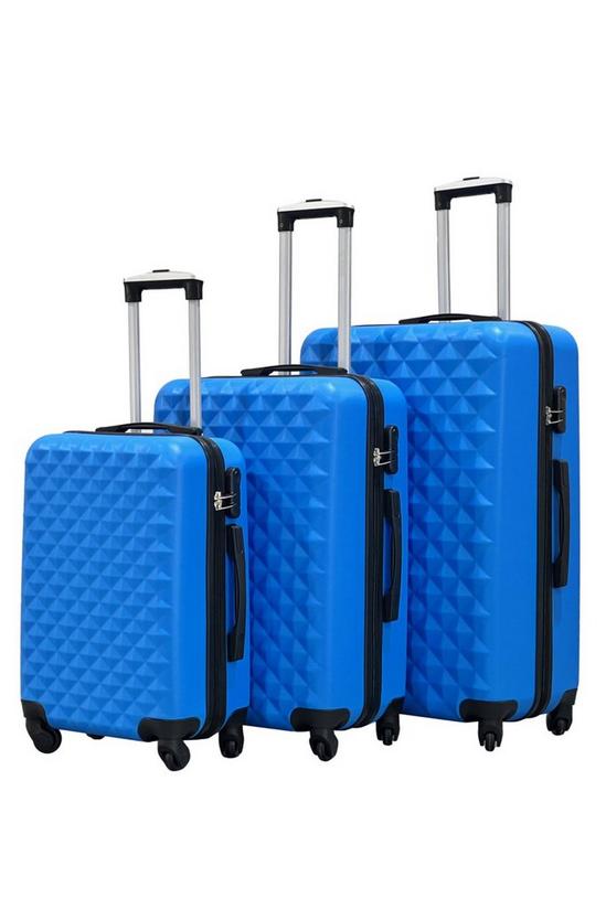 Groundlevel 3pc ABS 4 Wheel Diamond Luggage Set 2