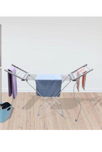 Winged heated electric winged clothes airer with cover